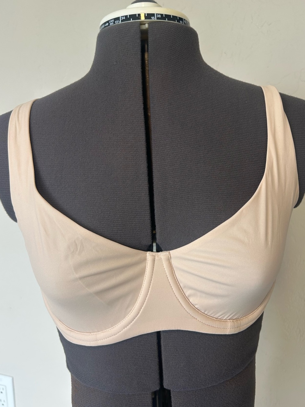 DOBREVA Balconette Bra Beige 36C Adjustable Strap Hook & Eye F207 (1941)